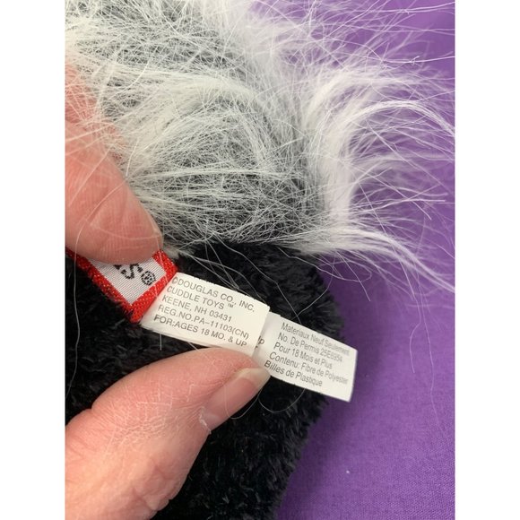 Douglas Cuddle Toys Skunk Plastic Pellets 2008 Item1791.1 7 Inch Black White Sku - Picture 6 of 12